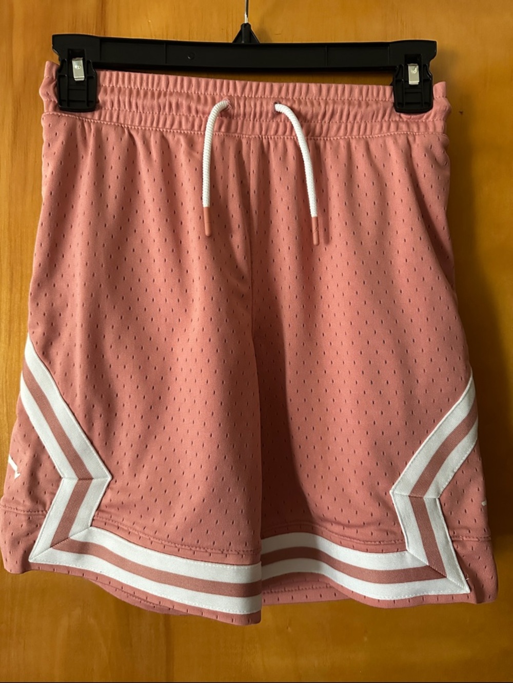 Jordan Pink Basketball Shorts with White Trim